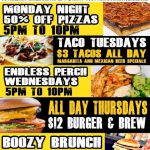 Come on in for 50% pizza Mondays !!!