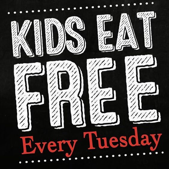 📣📣📣 Kids Eat Free on Tuesday’s!